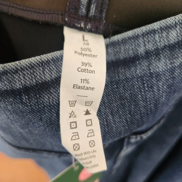 HalaraMagic™ High Waisted Back Side Pocket Stretchy Knit Denim Casual Leggings - Picture 5 of 5